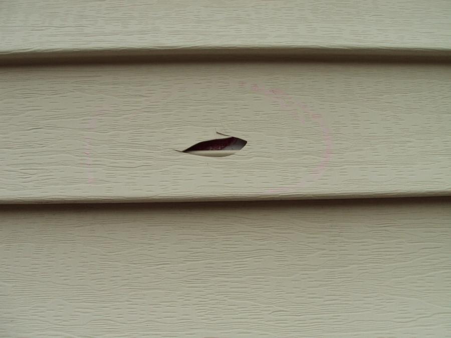 Minor Hail Damage To Siding