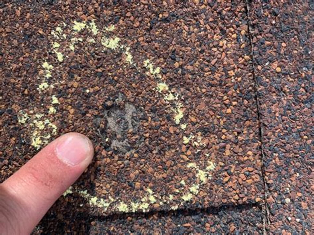 Types of Roof Damage - Roof Damage By Hail Shingle