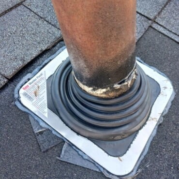 Pipe Boot Roof Repair with Rubber Boot Install AFTER Roof Repair Lawrenceburg Ky
