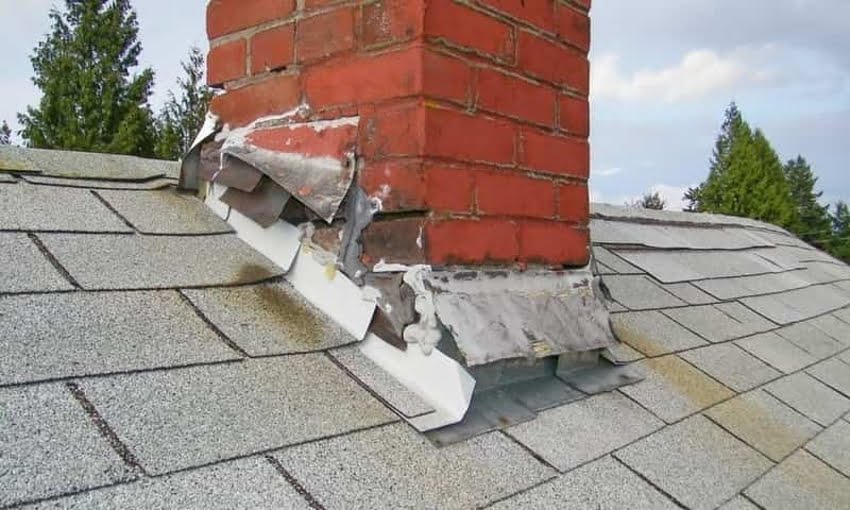 Types of Roof Damage - damaged flashing