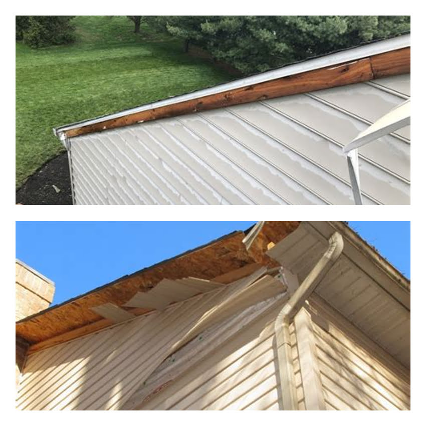 Wind Damage To Roof - Damaged Soffit or Fascia